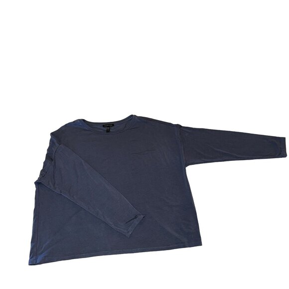 Like new!  Eileen Fisher Tencel Jersey Knit Long Drop Sleeve Tee in Gray… - Picture 3 of 13